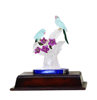 海藍寶 鸚鵡雕件