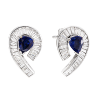 藍寶石K金耳環