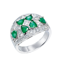 祖母綠 花漾戒指